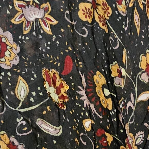 SOFT SURROUNDINGS Kimono Kaftan Blouse Embellished Beach Coverup Tunic Top -OSFM - Picture 6 of 7